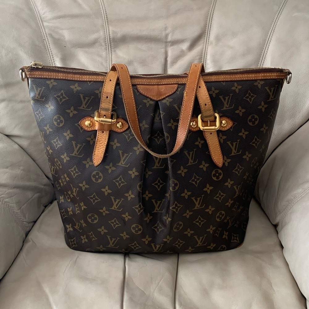 Auth Louis Vuitton Monogram Palermo GM Bag!